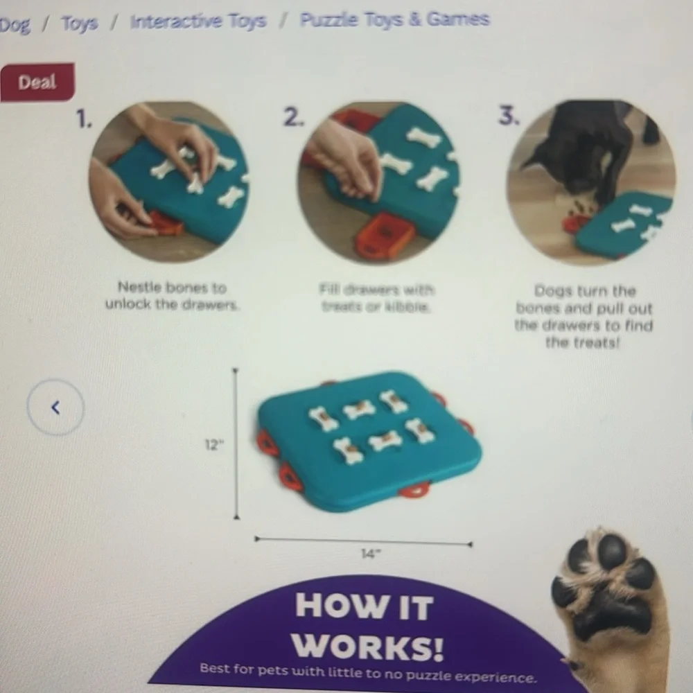Outward Hound Nina Ottoson Casino Puzzle Game Dog Toy NWOT